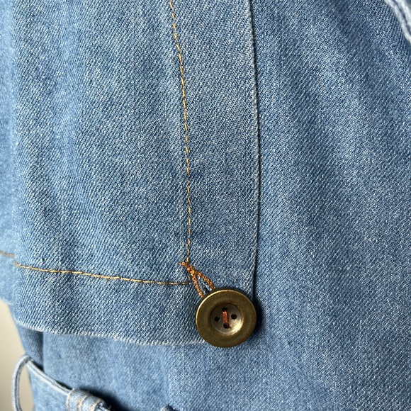 Vintage Denim Trench coat - Picture 2 of 3